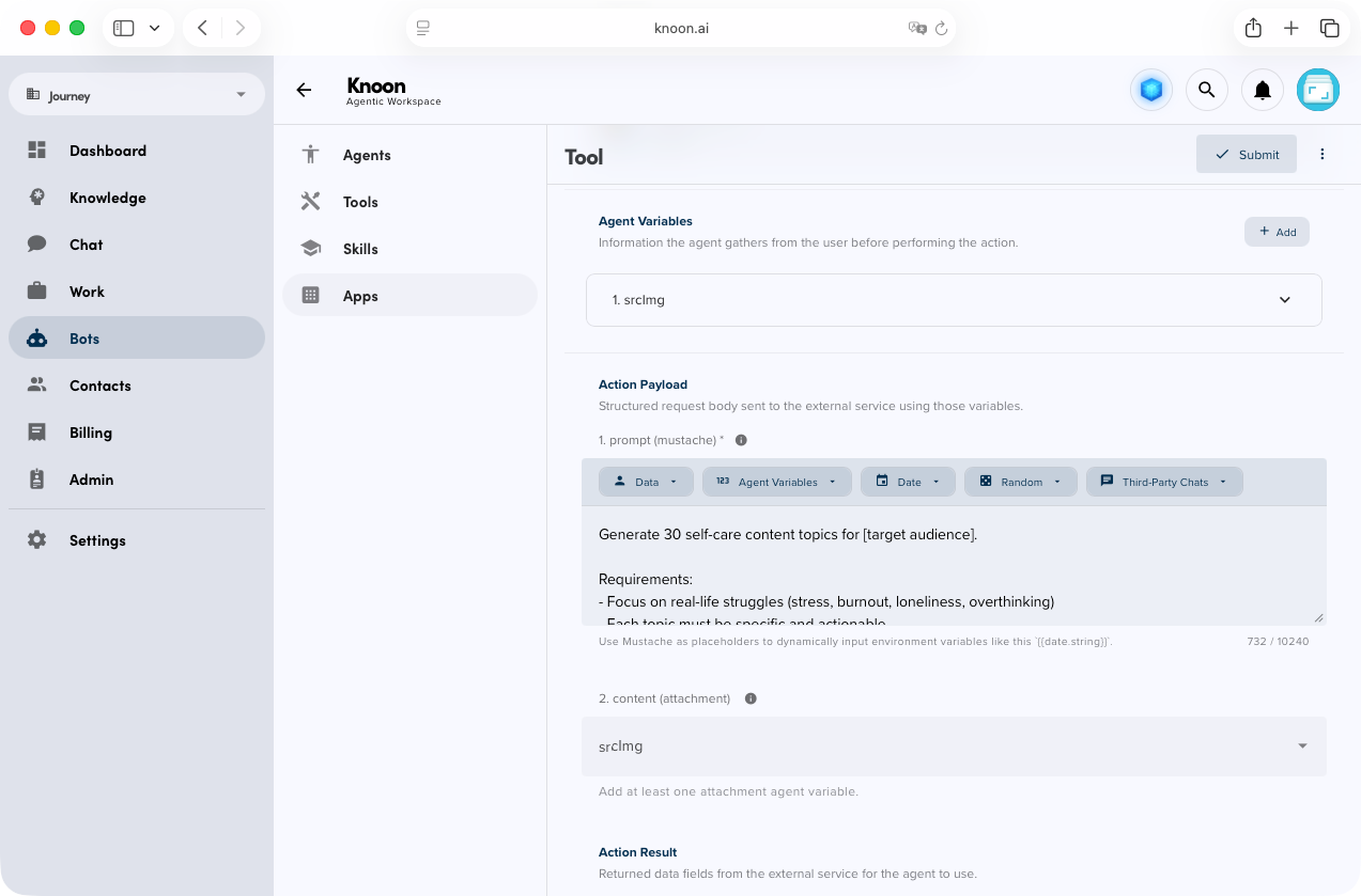 Add prompts to specify the type and style of image you want the Nano Banana tool to generate.
