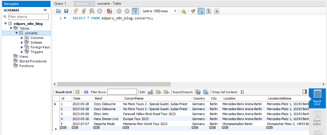 CSV file imported successfully