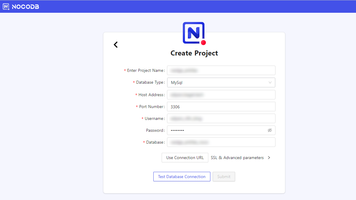 Connect to a remote MySQL database in Nocodb