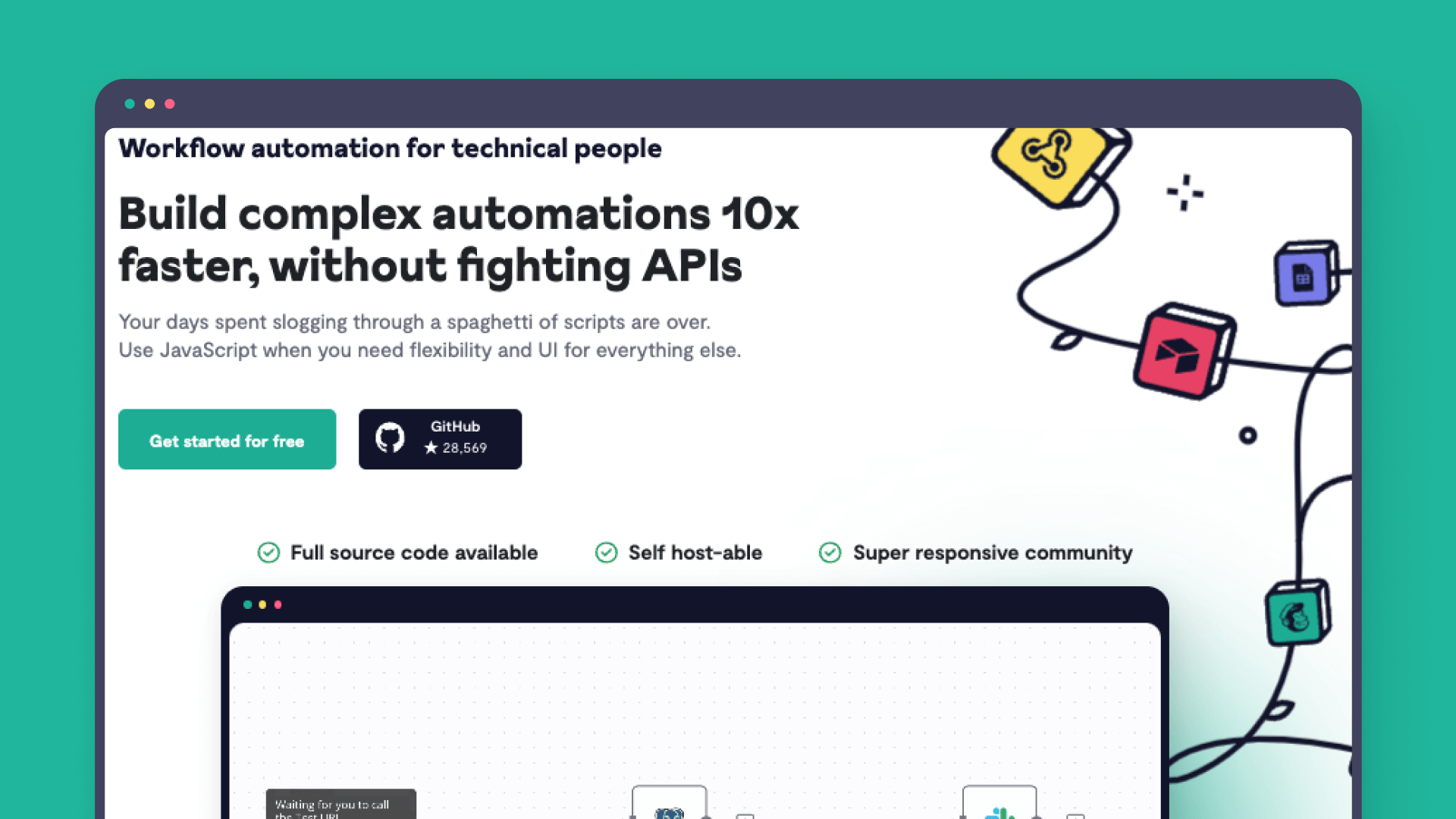 n8n is source-available low-code for workflow automation