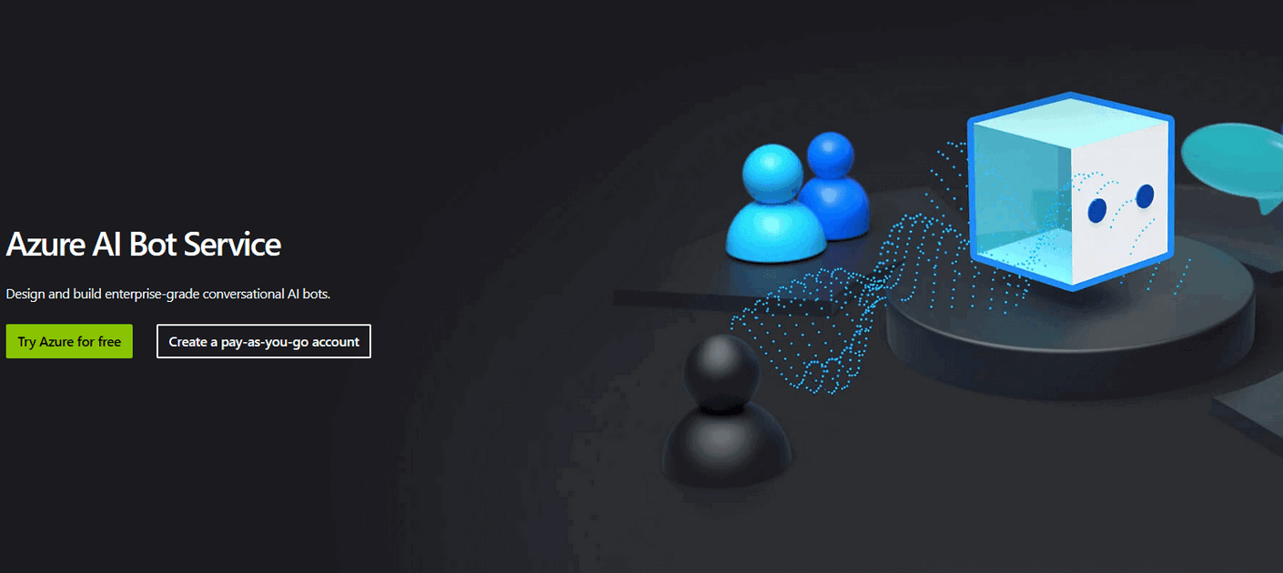 Microsoft Bot Framework allows building a bot via code or inside a visual canvas.