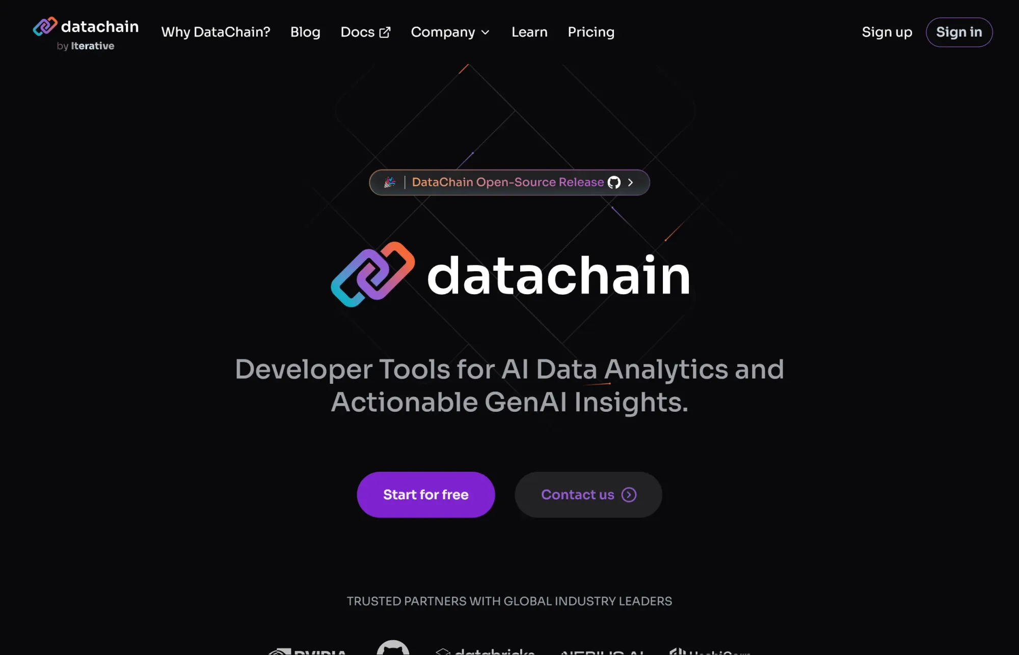 Iterative DataChain website