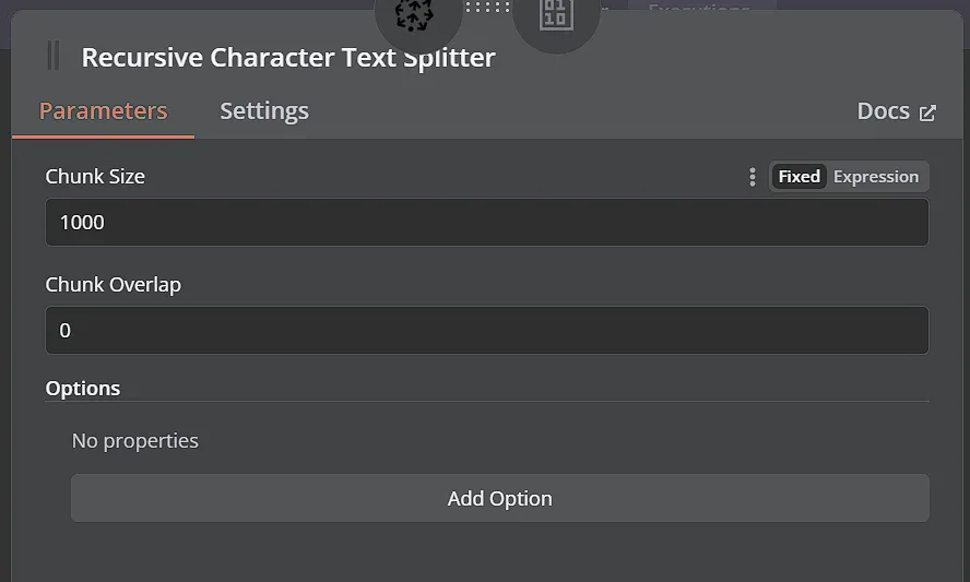 Set up recursive character splitter