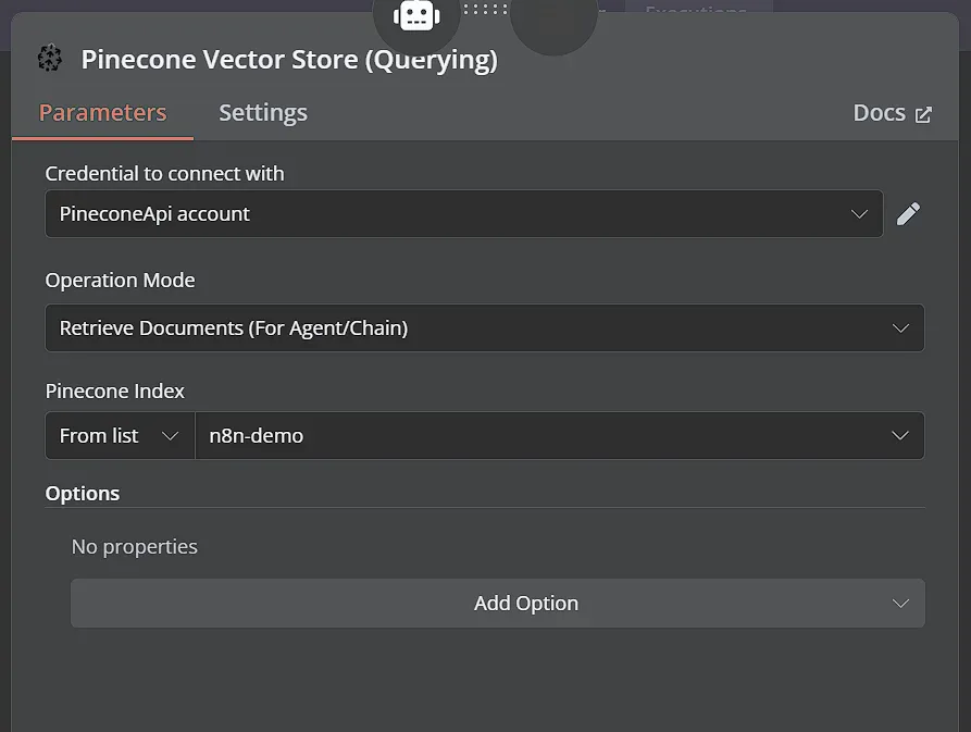 Retrieve documents from Pinecone vector store