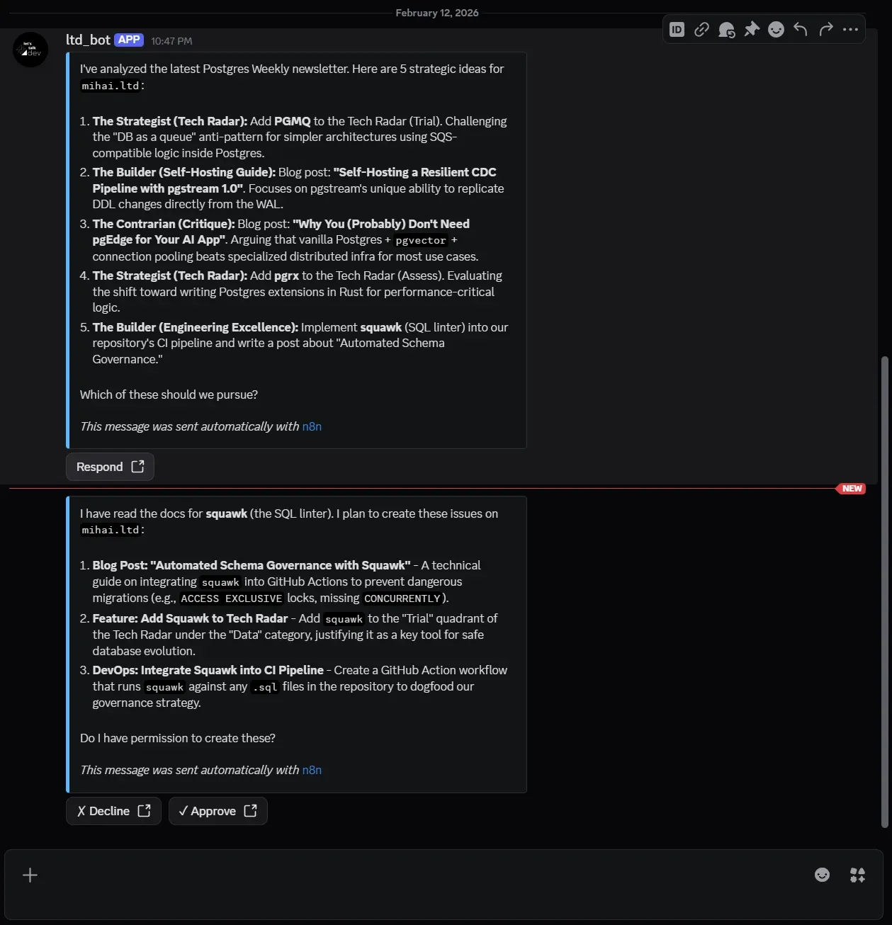 Agentic human-in-the-loop using Discord