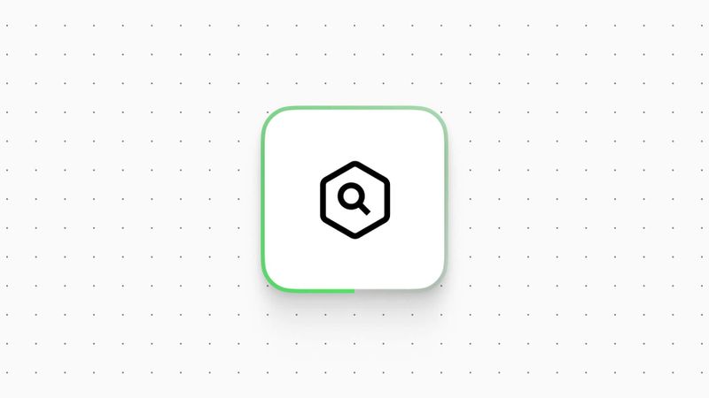 n8n node icon with a search symbol on a light grid background representing vector database search