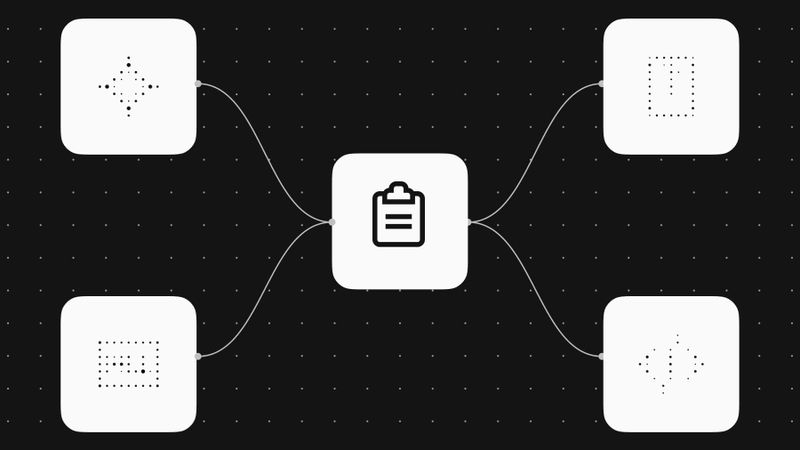 A compliance hub connecting multiple systems through a central clipboard icon, illustrating automated compliance management.