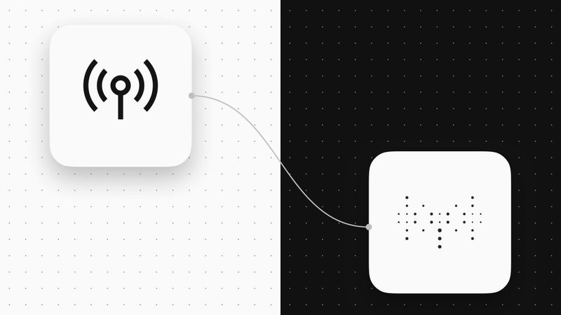 n8n workflow nodes with a signal broadcast icon connected to a workflow node illustrating async API event flow