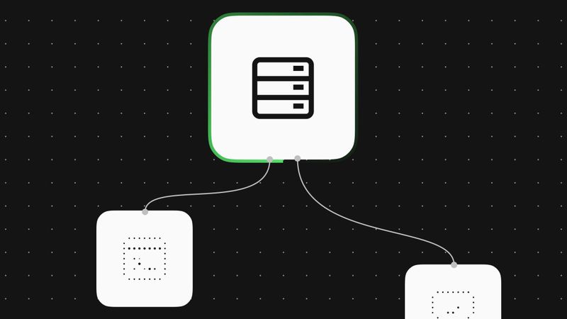 n8n webhook server node routing to multiple workflow nodes on a dark grid background illustrating API idempotency