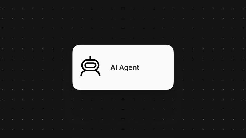 AI Agent node icon on a dark, dotted background, used as the blog header image for the article on autonomous AI agents.