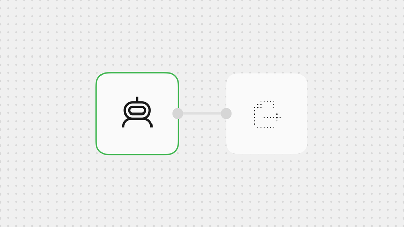 n8n AI Agent node connected to a workflow node across light and dark environments illustrating MCP vs API comparison