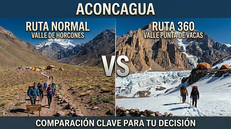 Ruta 360° vs. Ruta Normal Extendida (Bonete): ¿Cuál elegir para tu expedición al Aconcagua 2027?
