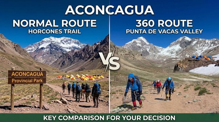 360 Route vs. Extended Normal Route (Bonete): Which one to choose for your 2026 Aconcagua Expedition?