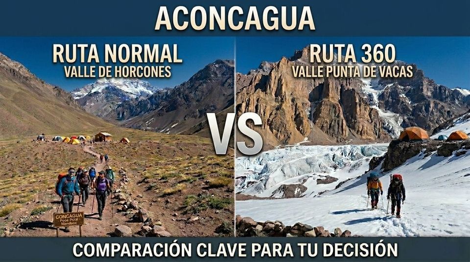 Ruta 360° vs. Ruta Normal Extendida (Bonete): ¿Cuál elegir para tu expedición al Aconcagua 2027?