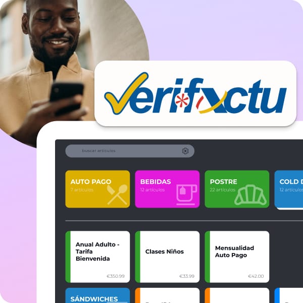 Software de gestión BETA en tablet en un gimnasio de escalada