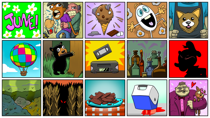 Illustrations of each of the minor holidays discussed in the column.