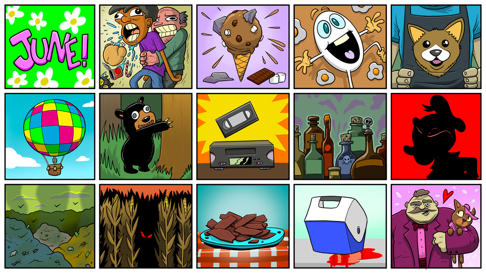 Illustrations of each of the minor holidays discussed in the column.