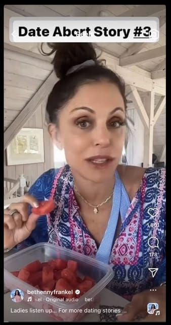 “Not Wasting An Outfit:” Bethenny Frankel’s Live Insta Dating Updates. By Dish Stanley