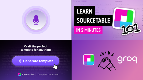 What's new in Sourcetable — January 21, 2025