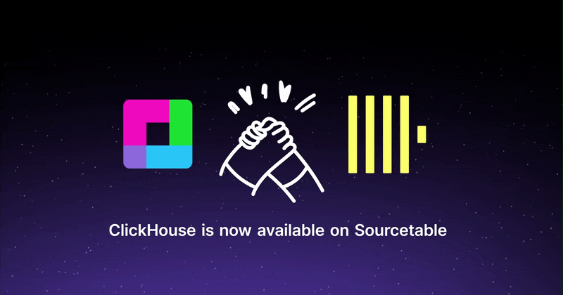 ClickHouse is now in Sourcetable.