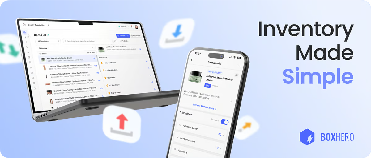 Aplikasi inventaris yang simple, BoxHero