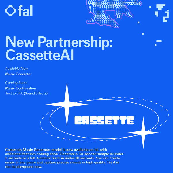 CassetteAI Music Generator Model now available on fal