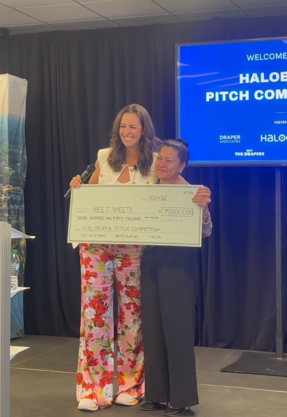 pitch competition winner from Halogen Ventures' tour in Alabam Jesse and first place winner, Ruth Young-Loaza of NEETSHEETS