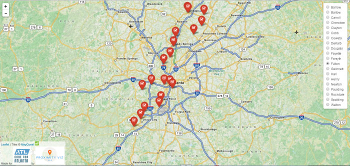 Hack The Vote | Code For Atlanta Brings You An Early Voting Map