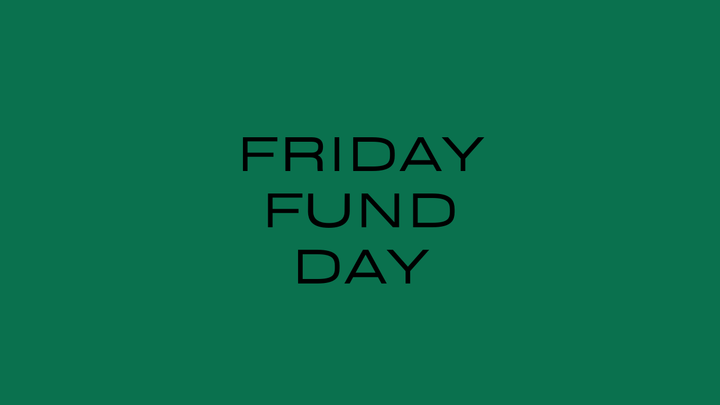 Friday Fund Day banner in Green