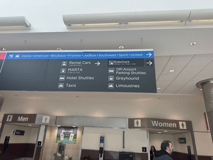 HERide sign in the airport