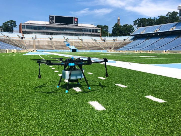 Drones from Charlotte are helping bring schools and football back this fall