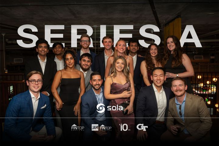 Sola team announcing Series A funding