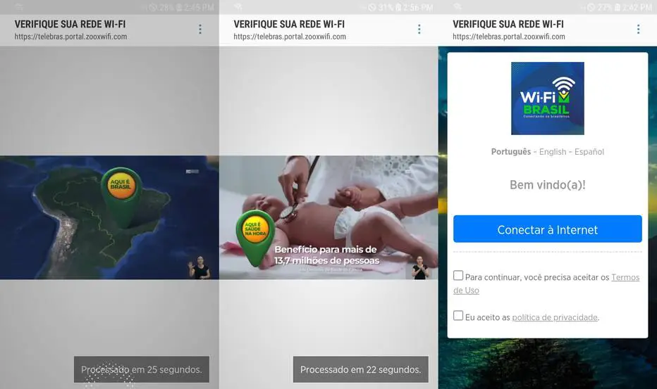 Capturas de tela do anúncio do Governo Federal. Foto: Estadão.