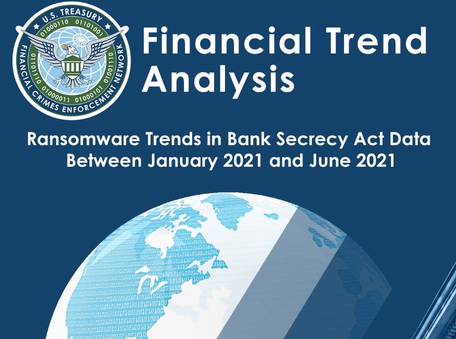 Capa do relatório, publicado pelo Financial Crimes Enforcement Network (FinCEN). Captura de tela: The Hack.