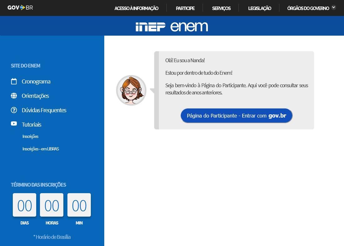Página do candidato. Captura de tela: The Hack.