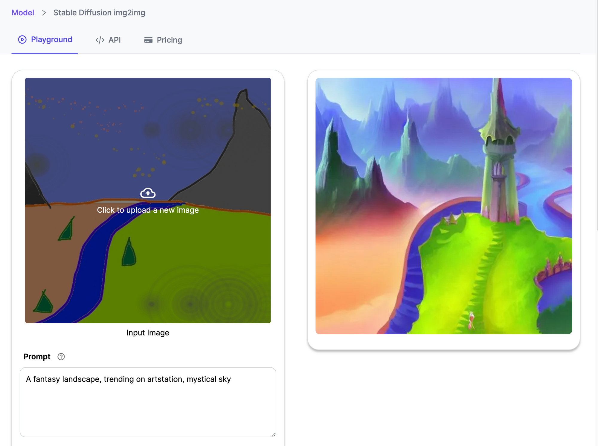 Generate, upscale, blur, and enhance with Stable Diffusion 1.5 Img2Img