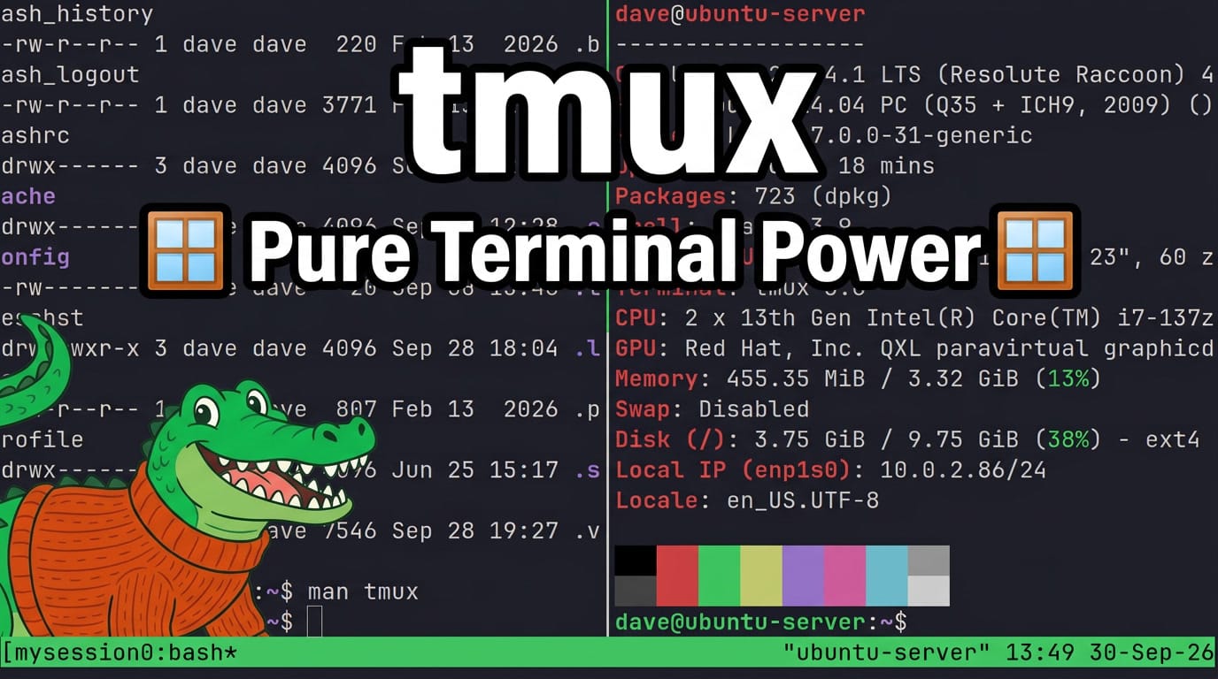 tmux — Pure Terminal Power (Video)