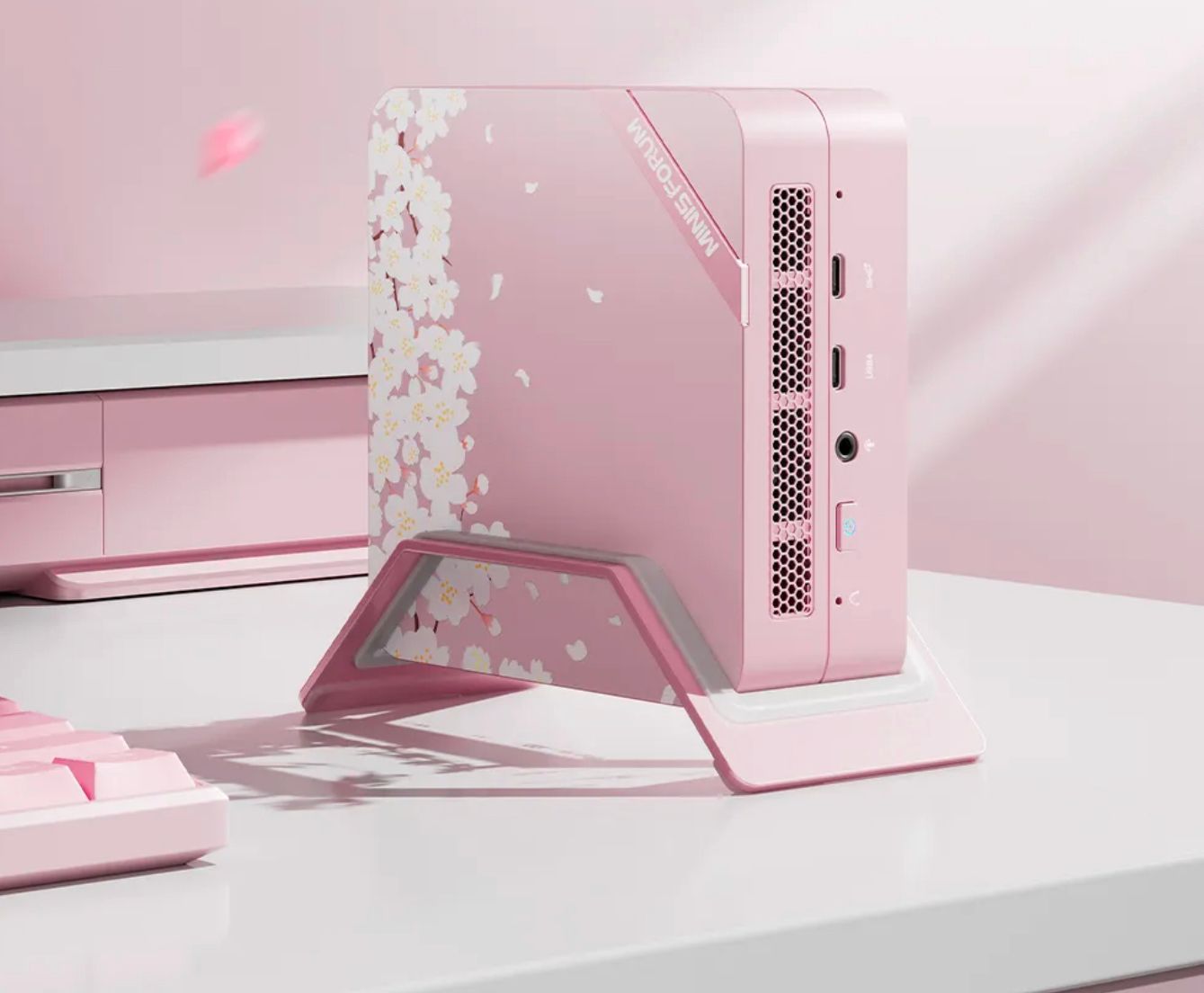 this sakura-themed mini PC might be one of the prettiest pre