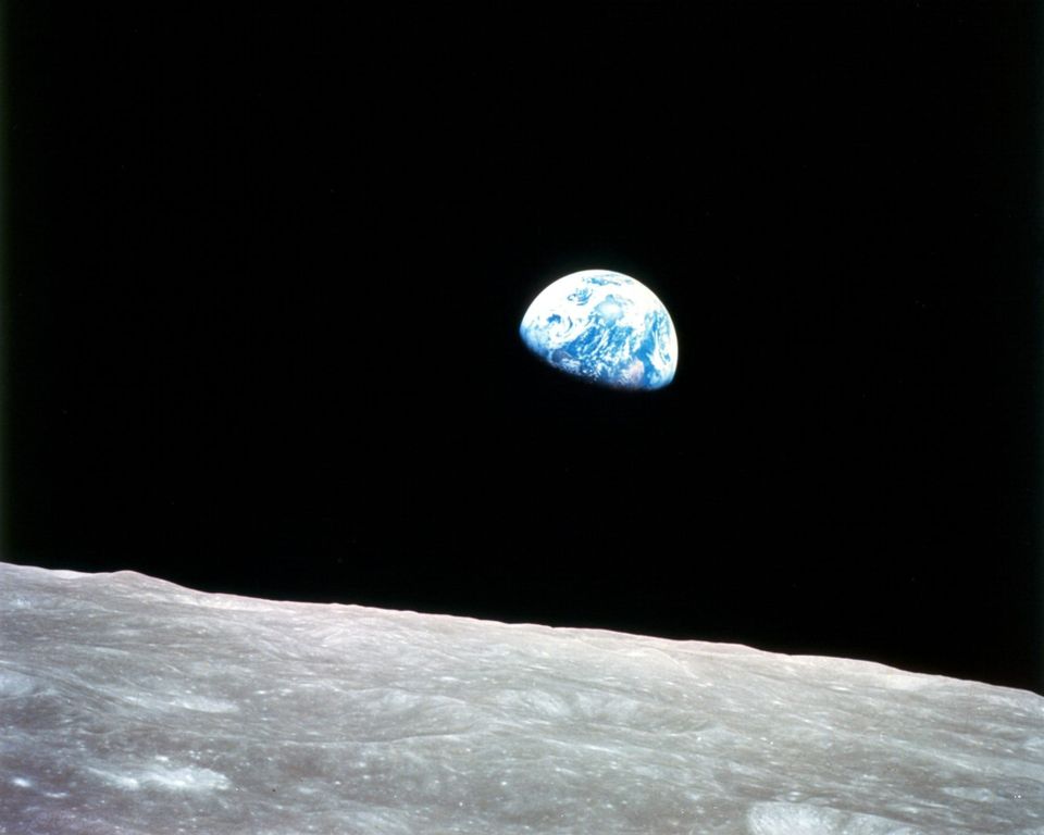 Earthrise: The first photo of the Earth from lunar orbit, William Anders.