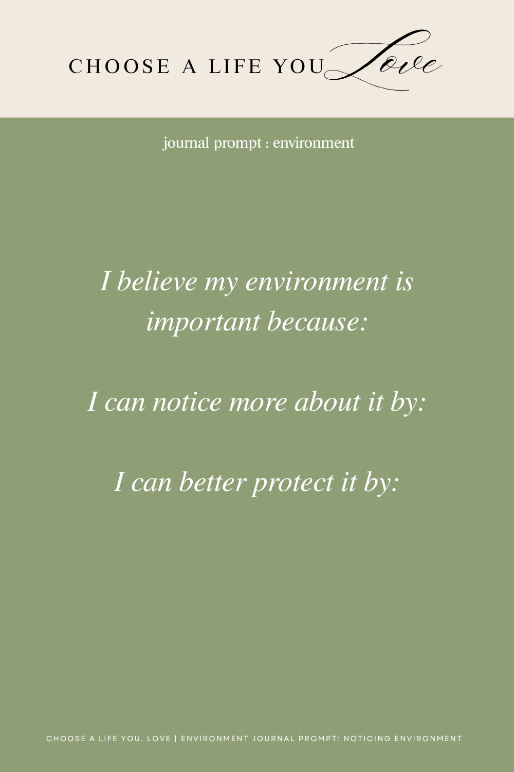 Environment Journaling Prompt