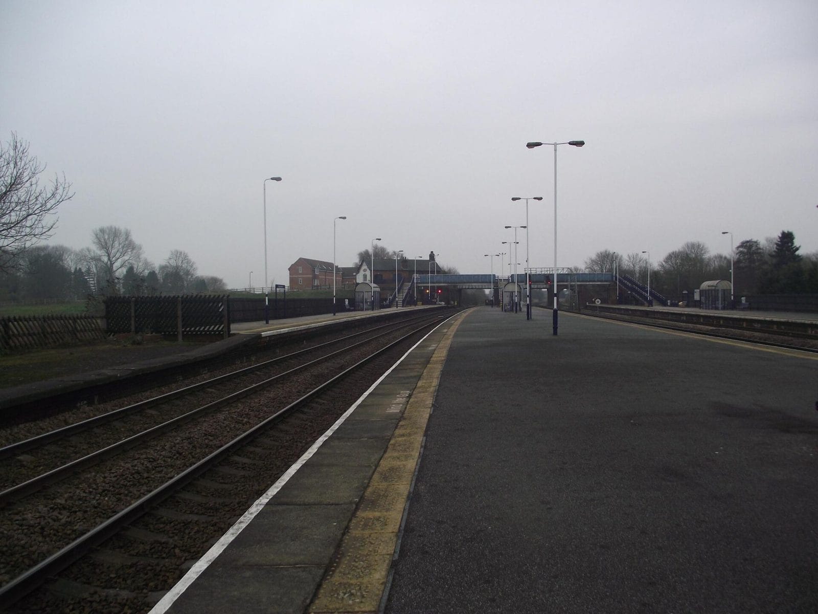 Church Fenton station, where the new Common Lane bridge is being installed