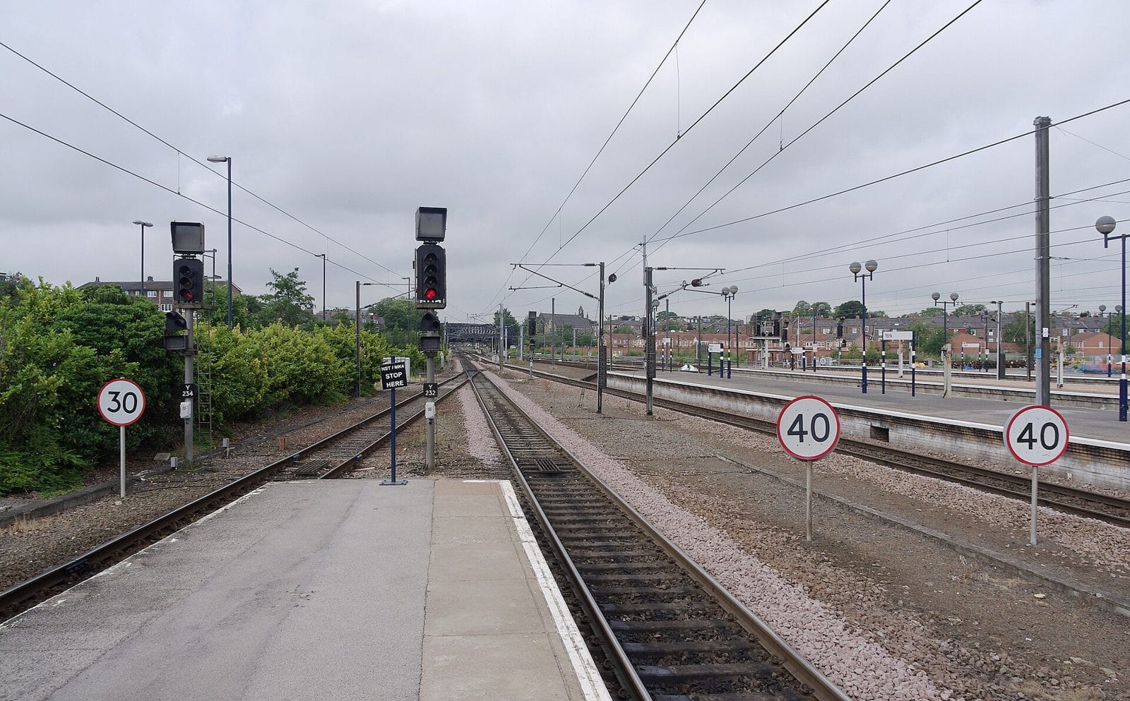 Looking south from York railway station, where track and overhead lines are being renewed this weekend