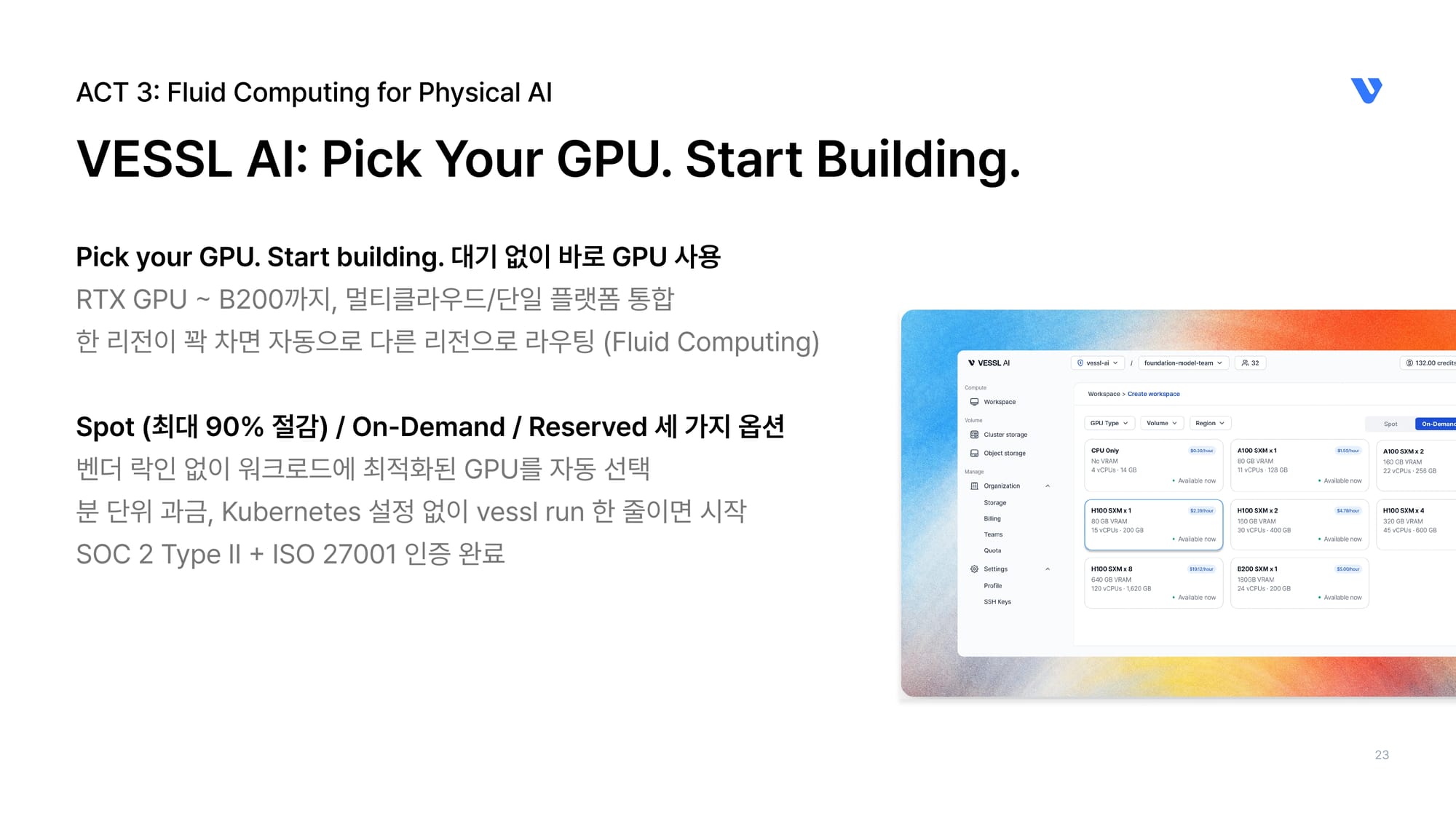 VESSL AI의 Fluid Computing 관련 이미지