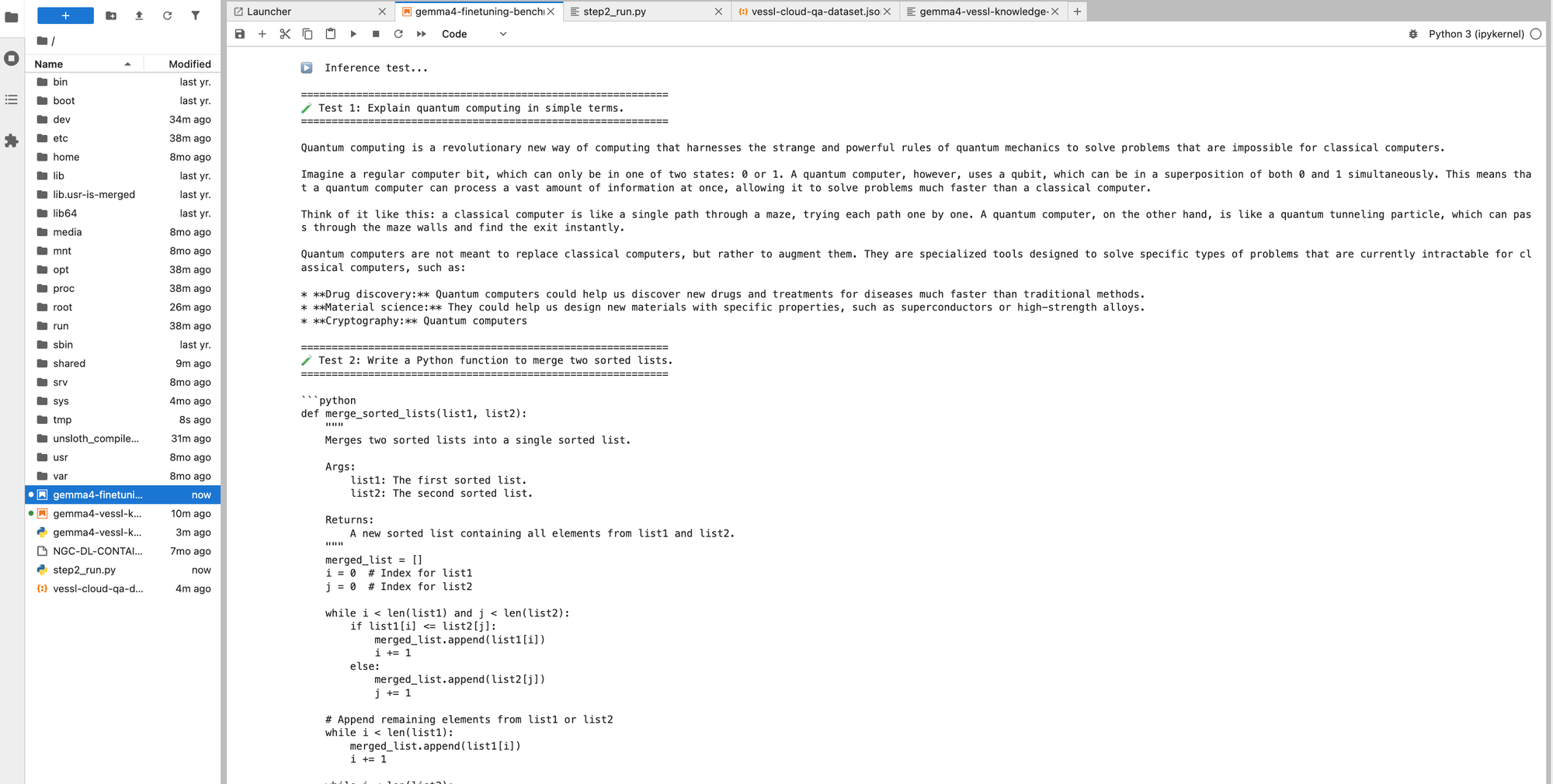파인튜닝 후 추론 결과