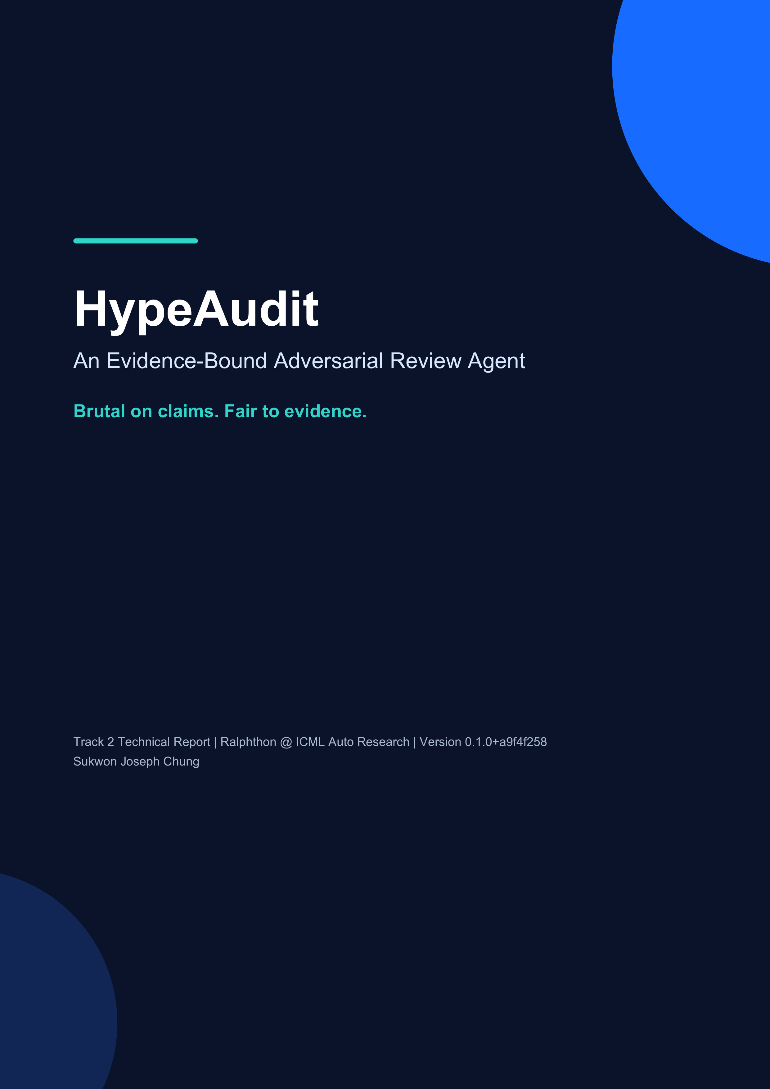 HypeAudit의 Track 2 기술 보고서 표지