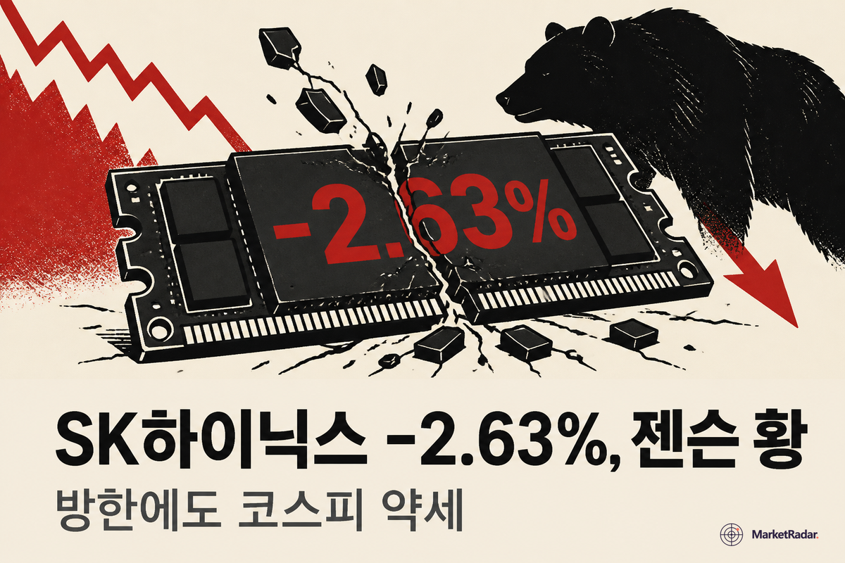 SK하이닉스 -2.63%, 젠슨 황 방한에도 코스피 약세
