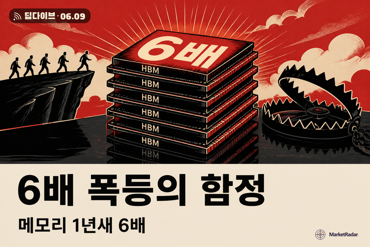 메모리 6배 폭등, 진짜 위험은 PER에 숨었다