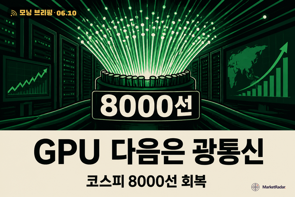 젠슨 황 방한·광통신 병목, 8000선 하루 만에 회복