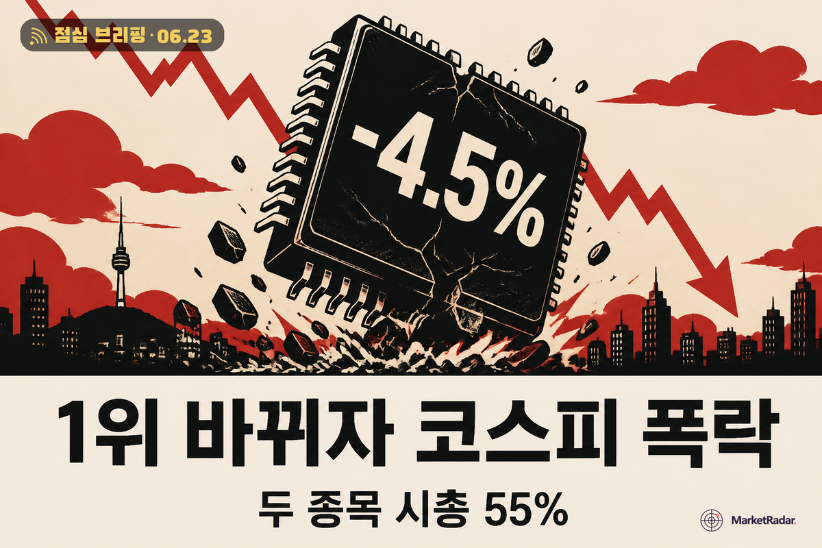 SK하이닉스 1위 등극에도 코스피 4.5% 급락