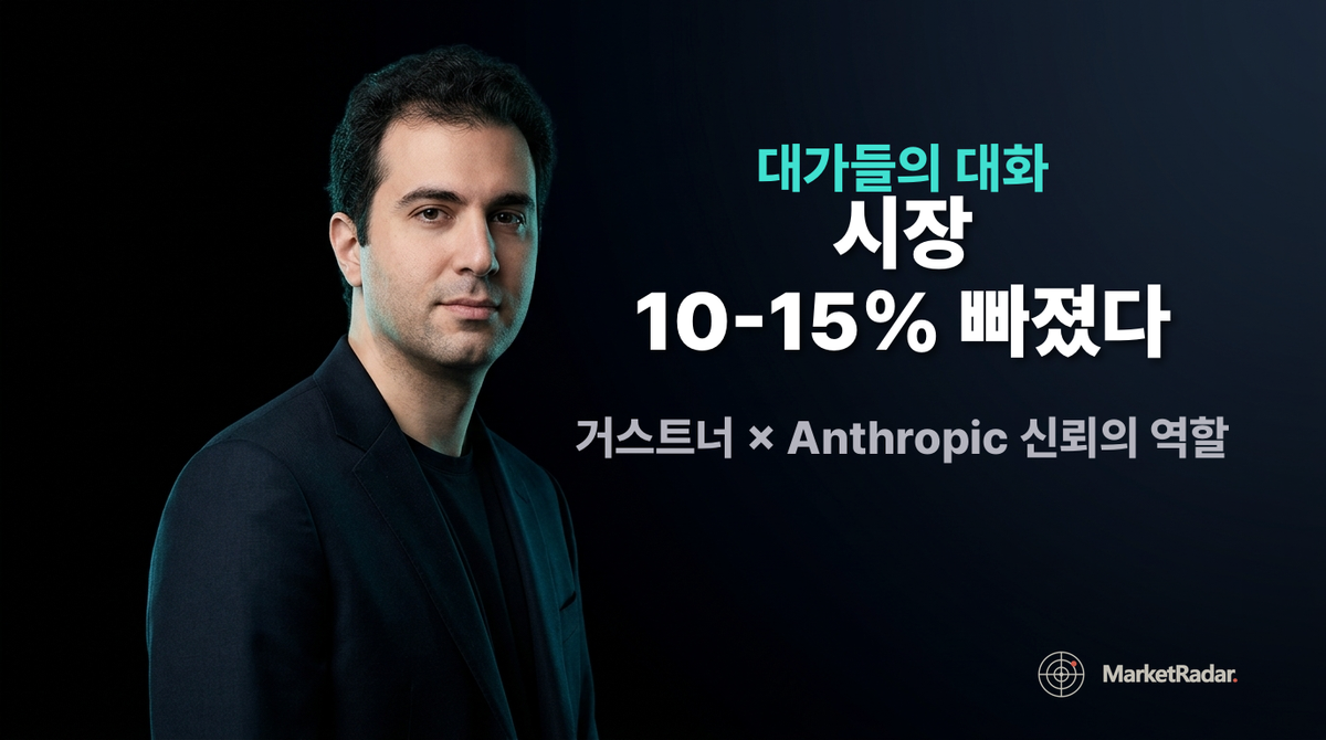 Anthropic 없었으면 시장 10-15% 빠졌다 — 거스트너가 짚은 AI 랠리의 진짜 받침대